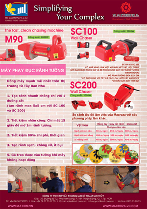 Máy phay đục rãnh tường Macroza