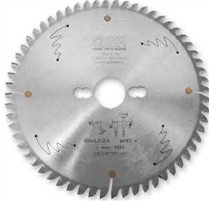 Lưỡi cưa TCT saw blades D200x2.5x30 - 60z 22 5387 - 13 TFZ N