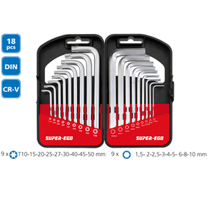 Bộ chìa lục giác ALLEN + TORX 18 cái SEH003200